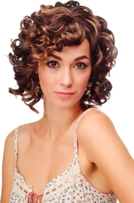 Produktbild von WIG ME UP Damen Perücke Locken schulterlang Braun Blond Modell: DW414