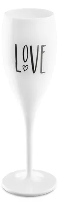 Image de Koziol Flûte à champagne avec impression, blanc LOVE