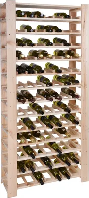 Produktbild von Weinregal FACILE, Holz natur, hoch für 91 Flaschen
