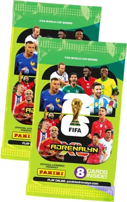Produktbild von Fifa World Cup 2026 Adrenalyn XL - WM Trading Cards Sammelkarten - 2 Booster