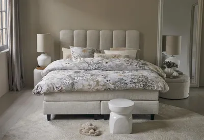 Produktbild von Rivièra Maison Bettwäsche-Garnitur Flourish Farbe Sand Größe 155x220+80x80 cm