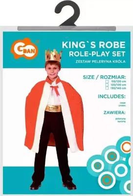 Zdjęcie produktu dla Strój Króla dla dziecka rozmiar 130/140 cm