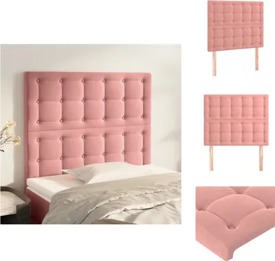 Produktbild von vidaXL Kopfteile 2 Stk. Rosa 100x5x78/88 cm Samt -  Kopf- & Fußenden