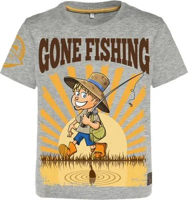 Produktbild von HOTSPOT DESIGN Gone Fishing, grau, T-shirt, 0100013J02