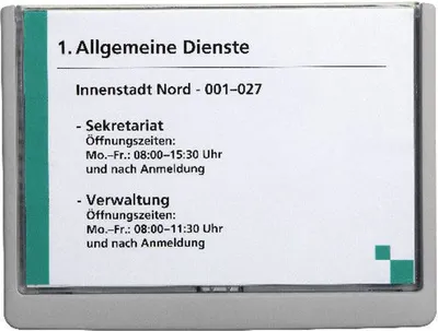Produktbild von Türschild A5 graphit Packung mit 5 Stück
