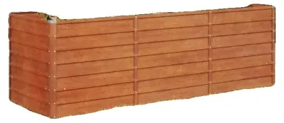 Produktbild von Hochbeet, Cortenstahl, 240 cm x 80 cm x 77 cm, Antikorrosionsbeschichtung, Für den Außenbereich geeignet, Entworfen für Gemüse und Blumen
