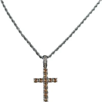 Immagine prodotto di Collana ZC-22771 Argento e Marrone Chiaro - Eleganza Unisex KP22771