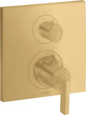 Produktbild von Thermostat AXOR CITTERIO UP m Abstellventil u HGri bru gold optic brushed gold optic