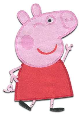 Produktbild von Comercial Mercera Peppa Wutz © Steht - Aufnäher, Bügelbild, Aufbügler, Applikationen, Patches, Flicken, Zum Aufbügeln, Größe: 6 x 4,3 cm