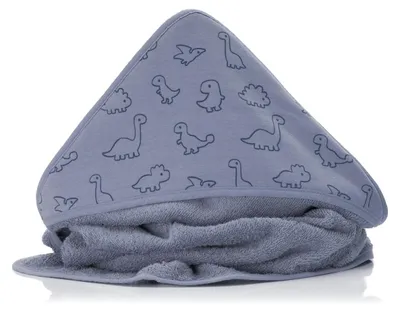 Produktbild von Fillikid Kapuzenbadetuch 75 x 75 cm - Dino - Blau