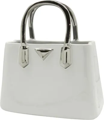 Produktbild von Gilde Handtasche "Milano"platin, weiß Länge 11,5 cm Breite 24,5 cm Höhe 25,5 cm 43388