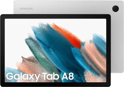 Produktbild von Samsung Galaxy Tab A8, Android Tablet, WiFi, 7040 mAh Akku, 10,5 Zoll TFT Display, vier Lautsprecher, 32 GB/3 GB RAM, Tablet in Silber