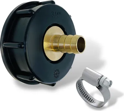 Produktbild von IBC Adapter Kappe Container mit Schlauchtülle 13 mm und Schelle
