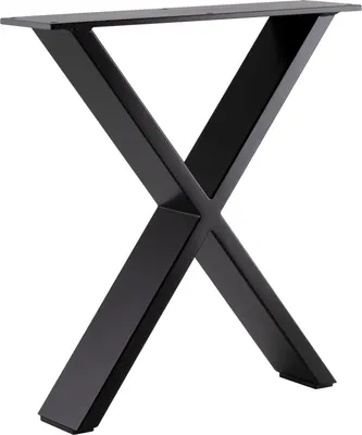 Produktbild von SIMAUSROM Bankkufe X-Form Breite 380 mm Stahl schwarz lackiert