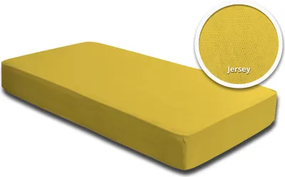Produktbild von Spannbettlaken Babybett Kinder gelb 60x120 cm - 70x140 cm Jersey Baumwolle