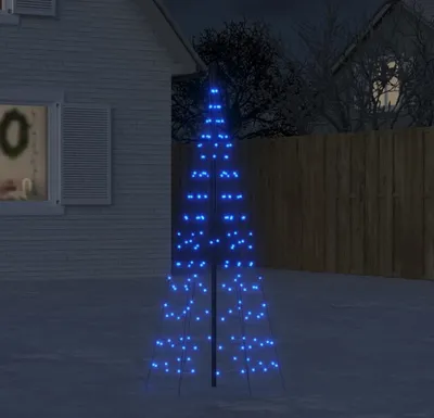 Produktbild von Cloris DesignMöbel LED-Weihnachtsbaum für Fahnenmast 200 LEDs Blau 180 cm - Christbaumschmuck DE8382738