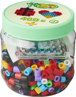 Image de Hama Perles à repasser 8792 Hama Perles à repasser maxi, dans boîte plastique, couvercle vert