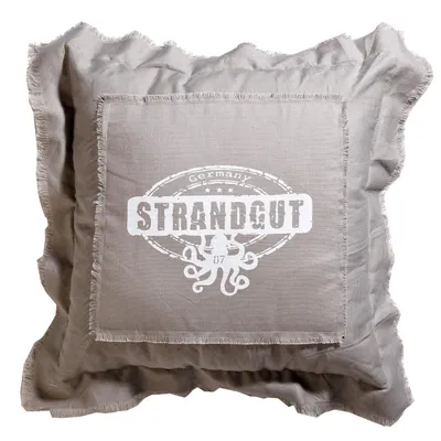 Produktbild von Strandgut07 Kissen mit Reißverschluss, 53 x 53 cm, Beige-grau