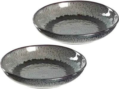 Produktbild von Leonardo MATERA Keramikteller 20,7 cm tief anthrazit 2er Set