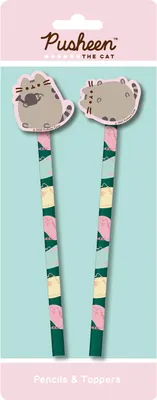 Produktbild von Satz von 2 Pusheen Radiergummi Bleistifte Blister Pyramide