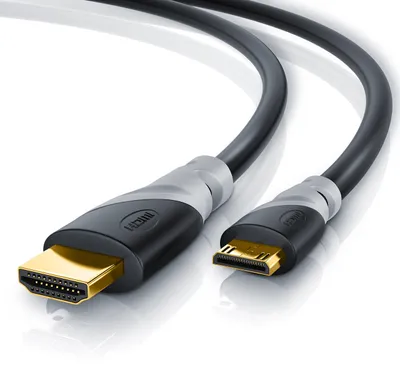 Produktbild von CSL - 5m Meter - Mini HDMI Kabel 1.4 Ultra HD Full HD HD Ready 3D Ethernet - 1080p 2160p 4k bei 30 Hz - 3 Fach geschirmt
