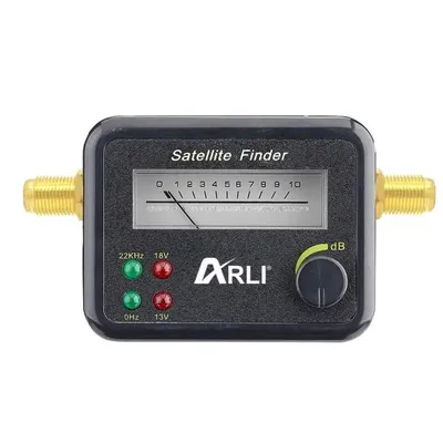 Produktbild von ARLI Satfinder – Digitaler Satelliten Finder mit vergoldeten Anschlüssen Pegelanzeige Signalton + 2x F-Stecker mit breiter Mutter & Dichtring