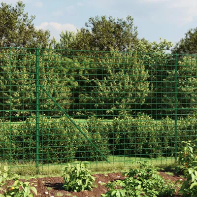 Produktbild von vidaXL Maschendrahtzaun mit Bodenflansch Grün 1,8x25 m