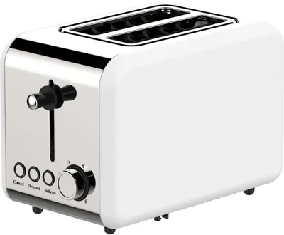 Produktbild von Toaster Retro 2-ScheibenToaster Toastautomat 850 Watt Weiß