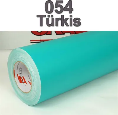Produktbild von (6,95€/m²) Oracal® Möbelfolie 054 Türkis Matt 31,5 cm Breite Laufmeterware selbstklebende Folie Plotterfolie Klebe Folie Oracal 631 matte Küchenfolie