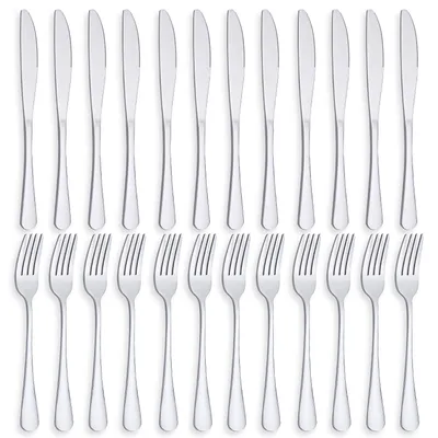 Produktbild von 24-teiliges Besteck-Set aus Edelstahl für 12 Personen