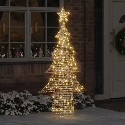 Obrázok produktu pre vidaXL vianočný stromček s 240 LED diódami v teplej bielej farbe 181 cm PET