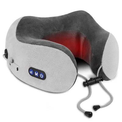 Produktbild von U-förmiges Nackenmassagegerät, Tragbares Nackenmassagekissen aus Memory-Schaum, Ergonomisches Reisekissen