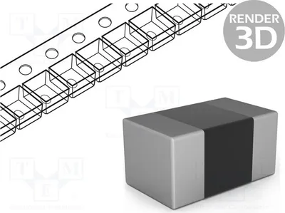 Zdjęcie produktu dla 5 sztuk: Bezpiecznik SMD, szybki, 32VDC, 750mA, rozmiar: 0402, model: ERBRD ERBRD0R75X, typ: SMD 0402