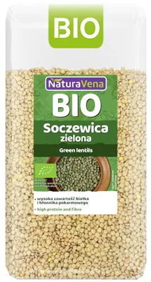 SOCZEWICA ZIELONA BIO 400 g - NATURAVENA