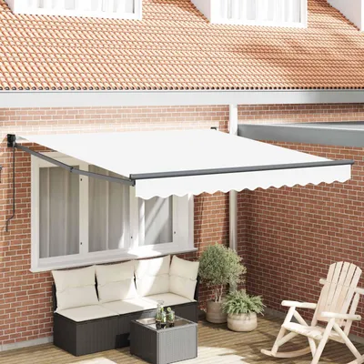 Productafbeelding van Maison Exclusive - Uitschuifbare zonnescherm, wit, 350 x 250 cm