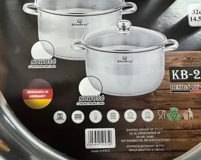 Produktbild von Klonberg 2 Gastronomie Töpfe Edelstahl 12/14,5 L 30/32 cm