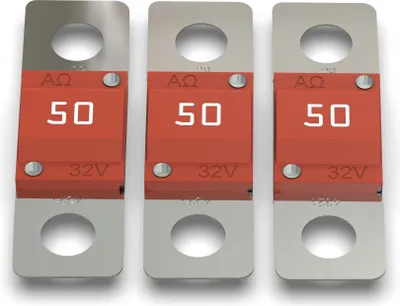 Produktbild von 3x AUPROTEC Midi Hochstromsicherung 50A Schraubsicherung rot