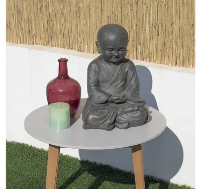 Produktbild von Gartenstatue des Buddha Leo, 41 cm – Faserton