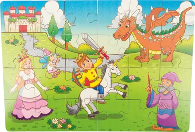 Produktbild von Holz-Puzzle Märchenwelt, 24 Teile