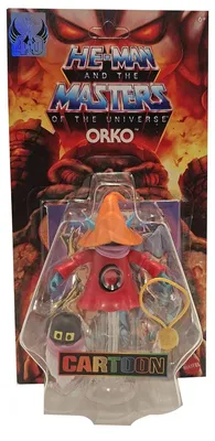 Zdjęcie produktu dla He-Man i Niewiarygodni – Kolekcja zabawek, Orko – figurka akcji, 14 cm, anime z lat 80., czarodziej z charakterystyczną głową, podstawka, JBM92