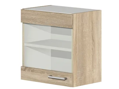 Produktbild von Glashängeschrank Küche - 50 cm breit - Sonoma Eiche – Salerno