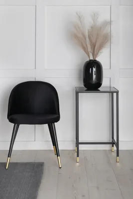 Produktbild von Venture Home Stuhl Velvet Schwarz 2er-Pack