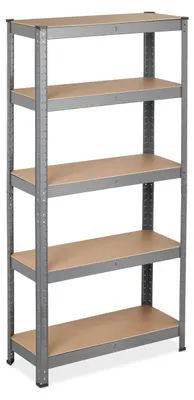Immagine prodotto di Scaffale per carichi pesanti Relaxdays, 5 ripiani, L x P x A 150 x 75 x 30 cm, portata 875 kg, metallo, scaffale da magazzino per cantina, garage, grigio