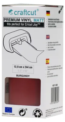 Produktbild von craftcut® Premium Plotterfolie matt 28 BURGUNDY 13,9 x 244 cm