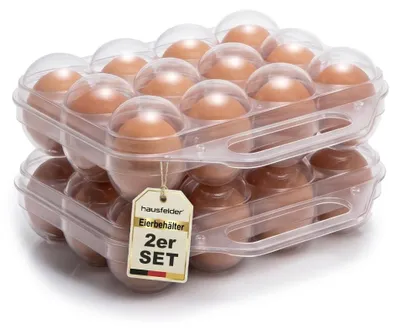 Productafbeelding van Eieropbergdoos voor 2 x 12 Eieren, Draagbare Eiercontainer