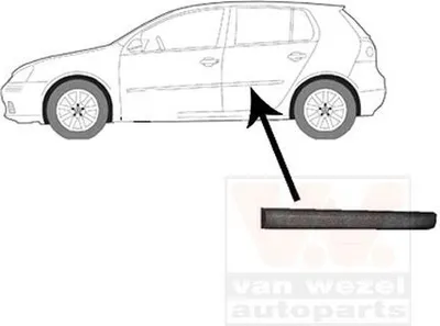 Produktbild von VAN WEZEL Zierleiste für die Tür Hinten Links Leiste für VW Golf V Schrägheck (1K1) 5894405