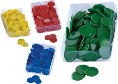 Produktbild von TimeTEX Kunststoff Plättchen vollfarbig, einfarbig, 100 Stück in Box