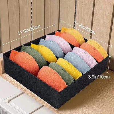 Produktbild von Famanu Organizer für Socken und BHs - Multifunktionale Aufbewahrungsbox 2er Set