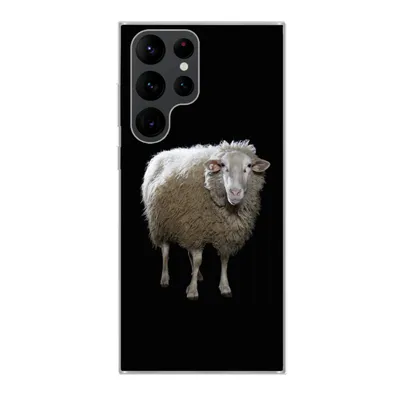 Produktbild von MuchoWow® Handyhülle Schutzhülle Hülle für Samsung Galaxy S22 Ultra Schafe - Nutztiere - Schwarz Silikon Softcase Handy Hülle - Abbildung