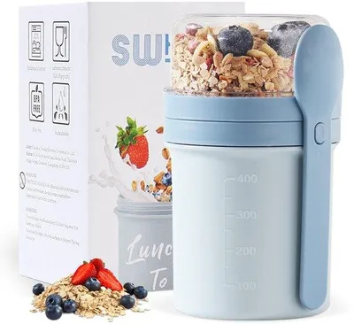 Produktbild von Müslischale To Go 450ml + 250ml, Blau